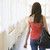 widok · z · tyłu · kobiet · uczelni · korytarz · kobieta - zdjęcia stock © monkey_business