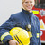 Portrait of a firefighter standing in front of a fire engine stock photo © monkey_business