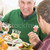 Father And Son At Christmas Dinner stock photo © monkey_business