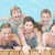 Five young friends in swimming pool smiling stock photo © monkey_business