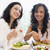 兩個女人 · 享受 · 餐 · 一起 · 女子 · 家庭 - 商業照片 © monkey_business