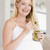 femme · enceinte · pickles · souriant · enceintes · portrait · Homme - photo stock © monkey_business