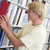student · carte · bibliotecă · masculin · raft - imagine de stoc © monkey_business