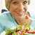 gesunde · Ernährung · Salat · Frau · Porträt · Gabel - stock foto © monkey_business