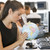 Businesswoman in office space with desk globe stock photo © monkey_business