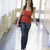 Female student walking down university corridor stock photo © monkey_business