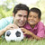 отцом · сына · парка · футбола · Футбол · ребенка · портрет - Сток-фото © monkey_business
