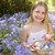 Young girl outdoors holding various eggs in basket smiling stock photo © monkey_business