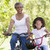 abuela · nieta · bicicletas · aire · libre · sonriendo · nino - foto stock © monkey_business