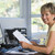女子 · 在家辦公 · 計算機 · 文書 · 微笑的女人 · 微笑 - 商業照片 © monkey_business