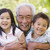 Großvater · posiert · Enkelkinder · Familie · Kinder · glücklich - stock foto © monkey_business