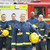 Portrait of a group of firefighters by a fire engine stock photo © monkey_business