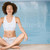 mujer · sesión · yoga · sonrisa · retrato · piscina - foto stock © monkey_business