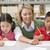przedszkole · nauczyciel · pomoc · studentów · piśmie · umiejętności - zdjęcia stock © monkey_business