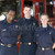 Portrait of firefighters standing by a fire engine stock photo © monkey_business
