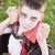 Young boy outdoors wearing vampire costume on Halloween stock photo © monkey_business