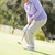 vrouw · spelen · spel · golf · sport · groene - stockfoto © monkey_business