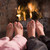 Cupluri · picioare · cămin · copii · incendiu · fericit - imagine de stoc © monkey_business