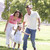 Family running outdoors smiling stock photo © monkey_business