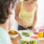 Woman Talking To Husband While Preparing meal,mealtime stock photo © monkey_business