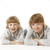 kettő · fiatal · fiúk · gyomor · stúdió · gyerekek - stock fotó © monkey_business