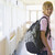 Male college student standing in university corridor stock photo © monkey_business