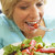 gesunde · Ernährung · Salat · Porträt · Gabel · Essen - stock foto © monkey_business