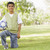 Boy in park holding football stock photo © monkey_business