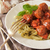 meatballs, tomato sauce in the Tagliatelle and basil  stock photo © Naltik