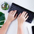 Büro · zu · Hause · Arbeitsplatz · Hände · eingeben · schwarz · Tastatur - stock foto © neirfy