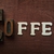The word coffee written on wooden background stock photo © Nejron
