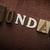 The word monday written on wooden background stock photo © Nejron