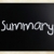 'Summary' handwritten with white chalk on a blackboard stock photo © nenovbrothers