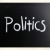 The word 'Politics' handwritten with white chalk on a blackboard stock photo © nenovbrothers