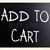 'Add to cart' handwritten with white chalk on a blackboard stock photo © nenovbrothers