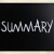 'Summary' handwritten with white chalk on a blackboard stock photo © nenovbrothers