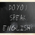 mówić · angielski · biały · kredy · tablicy - zdjęcia stock © nenovbrothers