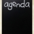 'AGENDA' handwritten with white chalk on a blackboard stock photo © nenovbrothers