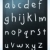 Complete english alphabet handwritten with white chalk on a blac stock photo © nenovbrothers