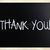 'Thank you' handwritten with white chalk on a blackboard stock photo © nenovbrothers