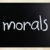 'Morals' handwritten with white chalk on a blackboard stock photo © nenovbrothers
