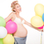Happy pregnant girl with balloons. stock photo © NeonShot