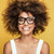 afroamerikai · lány · visel · fiatal · gyönyörű · afro - stock fotó © NeonShot
