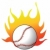 baseball · lángok · vektor · fű · sportok · csapat - stock fotó © nezezon