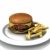 hamburger  and fries on a plate stock photo © njaj