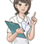cute · pielęgniarki · wskazując · w · górę · informacji - zdjęcia stock © norwayblue