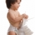 Baby girl holding angel wings stock photo © nyul