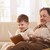 Grandfather and grandson together at home stock photo © nyul