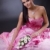 oblubienicy · różowy · uśmiechnięty · młodych · posiedzenia · suknia · ślubna - zdjęcia stock © nyul