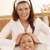masajista · cabeza · masaje · feliz · mirando · cámara - foto stock © nyul